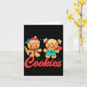 賢い子のお菓子教師 かわいいジンジャーブレッド教師 カード (黄色い花)