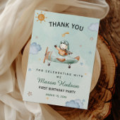 賢い小さなパイロット1歳の誕生日お礼 サンキューカード