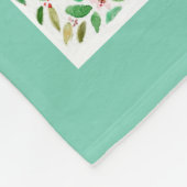 賢い小さなフクロウの水彩画を育てる フリースブランケット (角)