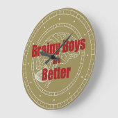 賢い少年の方が良い ラージ壁時計 (傾斜)