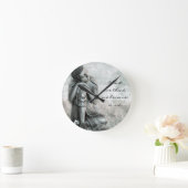 賢い引用文の平和な休息の銀製の仏 ラウンド壁時計 (ホーム)