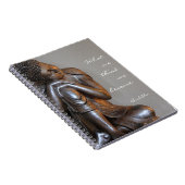 賢い引用文の平和な銀製の仏 ノートブック (右側)