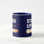 賢い引用文マグ「正しい事のために立ち上がる」 マグカップ (中央)