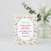 賢い感動的やる気を起こさせる中国の諺 ポストカード (スタンド正面)