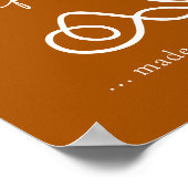 賢い感動的言葉はオレンジ色に染み付前向きく ポスター (角)