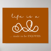 賢い感動的言葉はオレンジ色に染み付前向きく ポスター (正面)