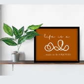 賢い感動的言葉はオレンジ色に染み付前向きく ポスター