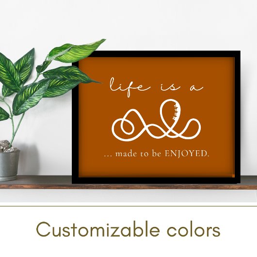 賢い感動的言葉はオレンジ色に染み付前向きく ポスター