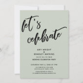 賢い手書きで結婚式を祝おう 招待状 (正面)