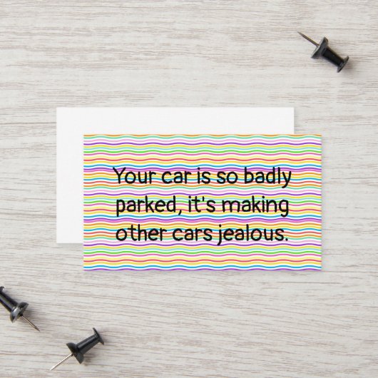 賢い機知に富んだ悪い駐車場 コーリングカード (正面/裏面インサイチュ)