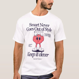 "賢い気分だけ – レトロなスマートグラフィックTシャツ" Tシャツ