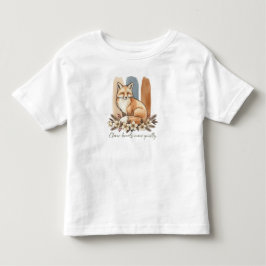 賢い狐の引用 水彩アート トドラーTシャツ