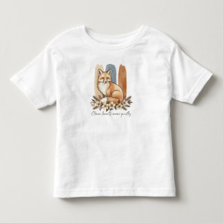賢い狐の引用 水彩アート トドラーTシャツ