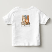 賢い狐の引用 水彩アート トドラーTシャツ (裏面)