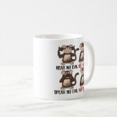 賢い猿のユーモア マグカップ (正面右)