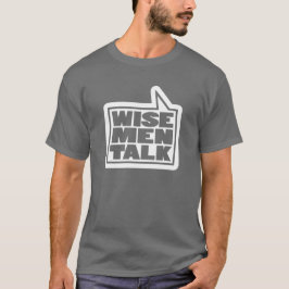 賢い男は語る メンズトークTシャツ グレー Tシャツ