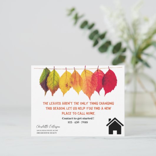 賢い秋実在不動産農業探査 ポストカード (スタンド正面)