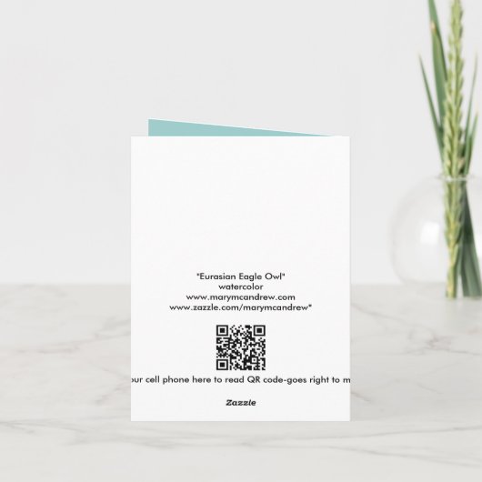 賢い老フクロウ カード (裏面)