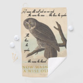 賢い老フクロウ ゴルフタオル (インサイチュ)