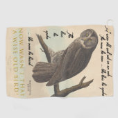 賢い老フクロウ ゴルフタオル (横)