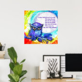 賢い老フクロウ ポスター (ホームオフィス)