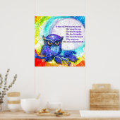 賢い老フクロウ ポスター (キッチン)