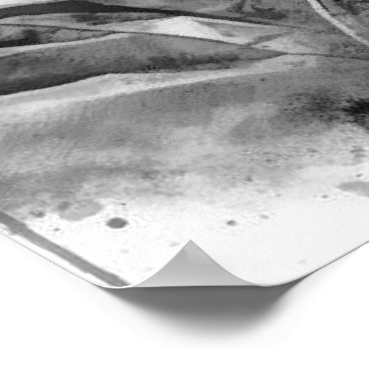 賢い老人の絵 ポスター (角)