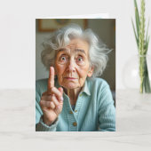 賢い老婦人誕生日 カード (正面)