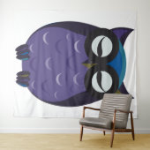 賢い老 owlのタペストリー タペストリー (インサイチュ(横))