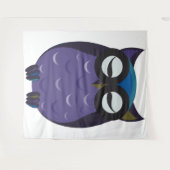 賢い老 owlのタペストリー タペストリー (正面(横))