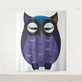 賢い老 owlのタペストリー タペストリー (正面)