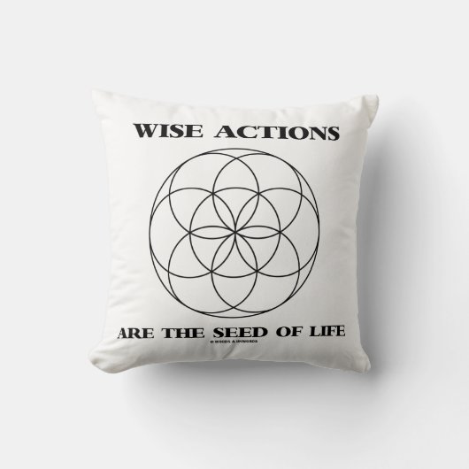 賢い行為は生命神聖な幾何学の種です クッション (正面)