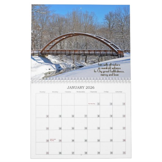 賢い言葉と写真 カレンダー (1月 2026)