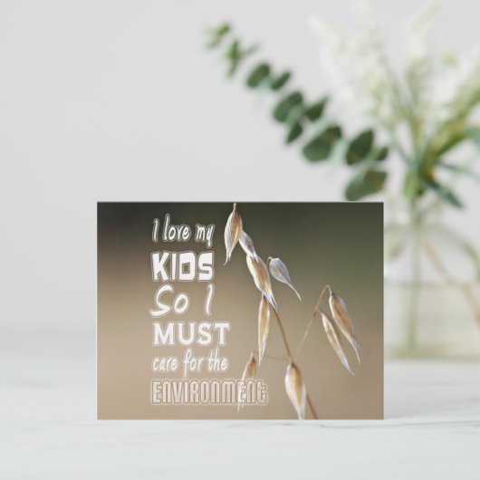 賢い言葉:私は子供が好きだから気に... ポストカード (スタンド正面)