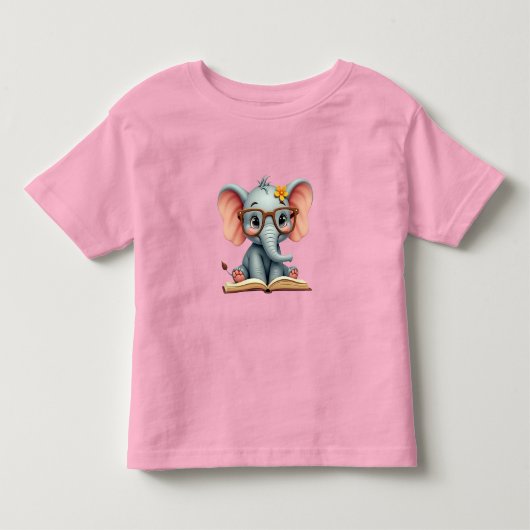 賢い赤ちゃん象 トドラーTシャツ (正面)