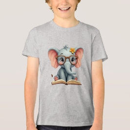賢い赤ちゃん象 トライブレンドＴシャツ