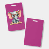 賢い赤ちゃん象 バッジ (正面＆裏面)