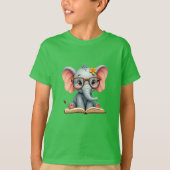 賢い赤ちゃん象 Tシャツ (正面)