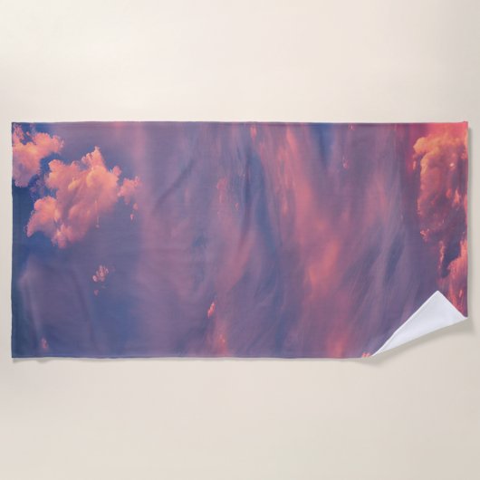 賢い雲 ビーチタオル (正面)