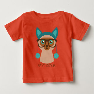 賢い頭が切れる猫 ベビーTシャツ