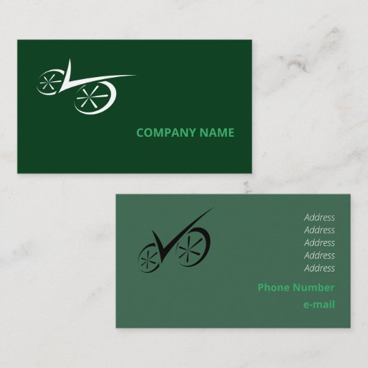 賢い黒の定義されたサイクリングテンプレート 名刺 (正面/裏面)
