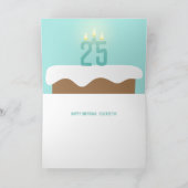 賢い32番目の誕生日2^5指数ケーキキャンドル カード (内部)