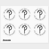 賢い：なぜ頼バンパーステッカー – 黒いフォント ラウンドシール (シート)