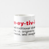 賢い[Kree-ey-tiv-i-tee]コーヒーマグ コーヒーマグカップ (中央)
