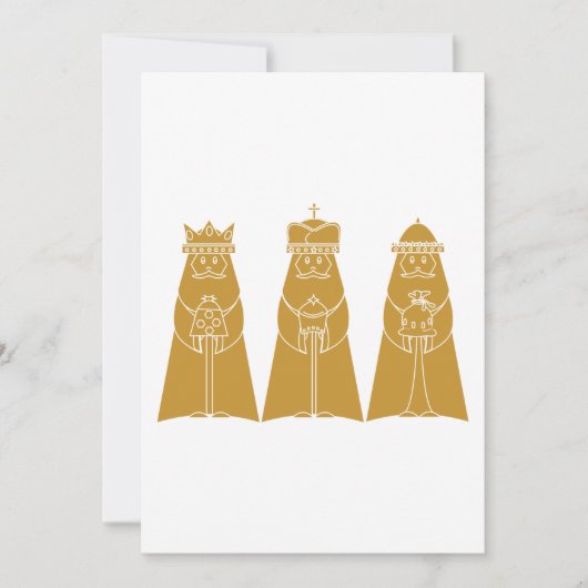 賢き三人の現代のクリスマスの王たち 招待状 (正面)