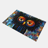賢くて美しいフクロウ ドアマット (アングル)
