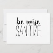 賢くなろう…消毒しよう カード (正面)