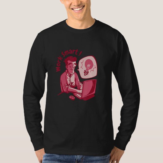 賢く働く フリーランス 自宅で仕事 Tシャツ (正面)