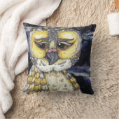賢く古いフクロウの枕 クッション (ブランケット)