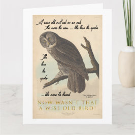 賢く古いフクロウ カード